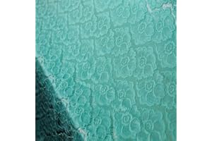 Texco Inc 4-Way Stretch Nylon Spandex Lace 58/60"-Sabrina Pattern/Floral, Wedding, Decorations, Apparel Fabric, DIY Projects, Seafoam Light 3 Yards