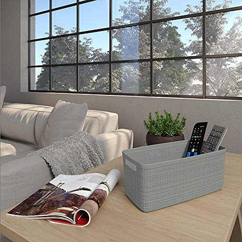 Curver Set of 8 Jute Half Medium Decorative Plastic Organization and