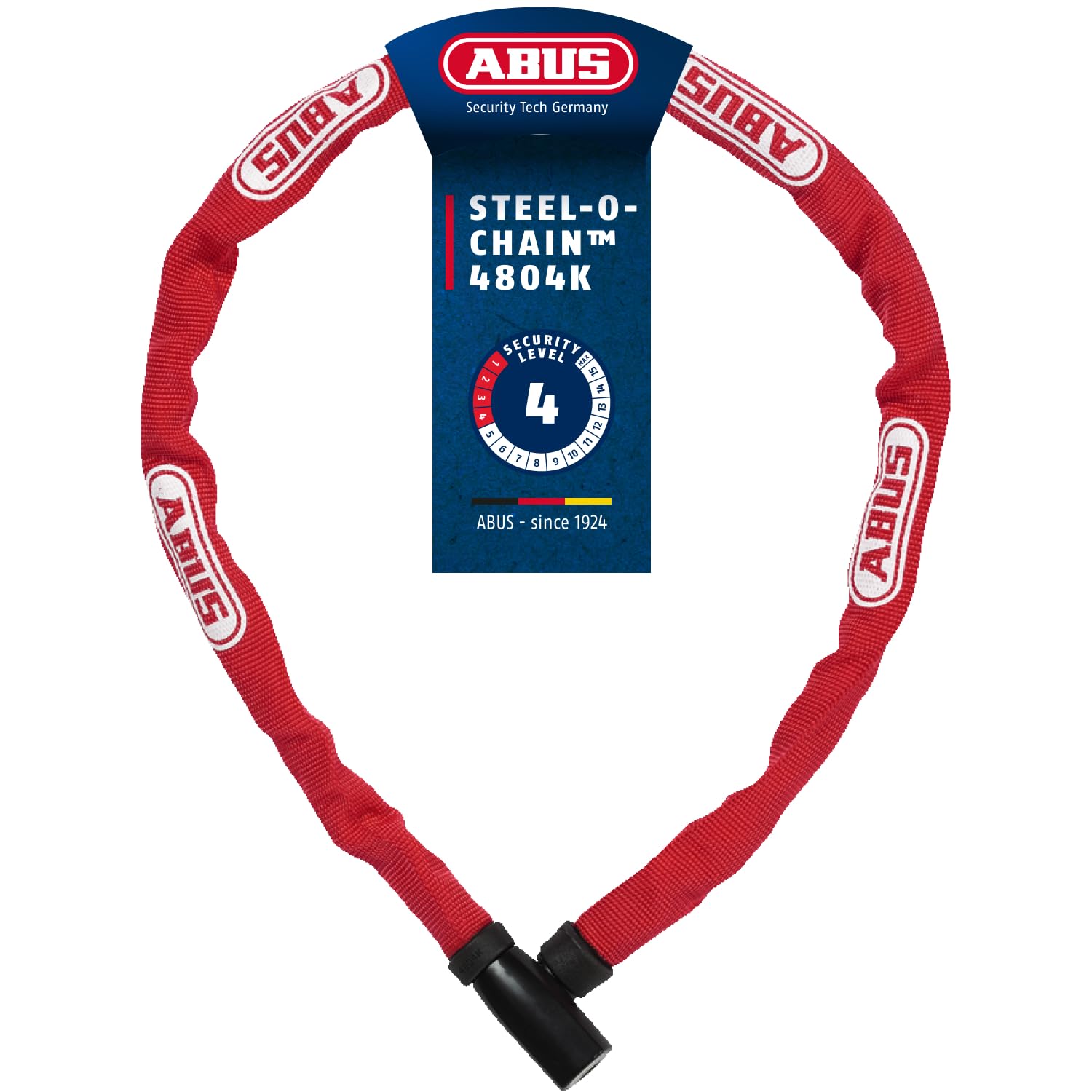 ABUS chain lock Steel-O-Chain 4804K - bicycle lock made of special steel - security level 4