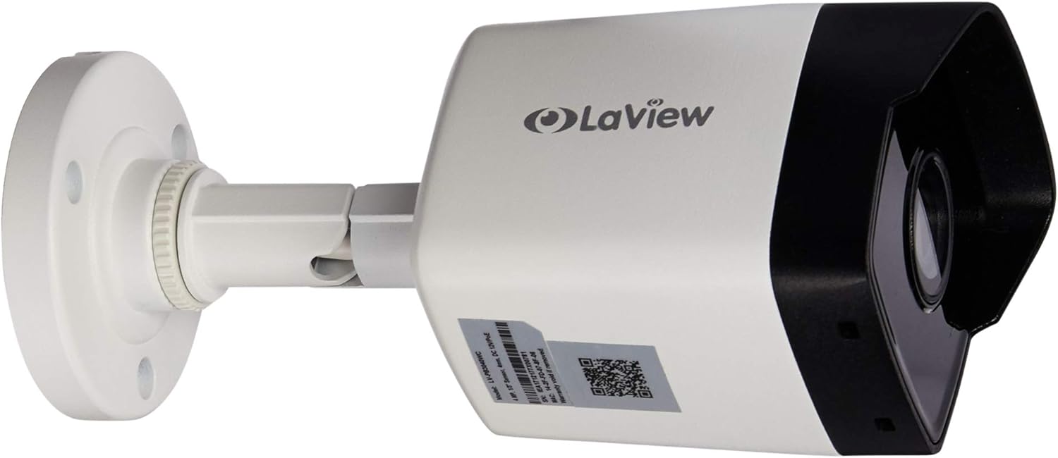 4 Megapixels Super HD 2560x1440 Bullet Outdoor Indoor Camera, LaView 4MP IP Home Security Surveillance Camera with Night Vision, Metal Housing,4mm Lens, White