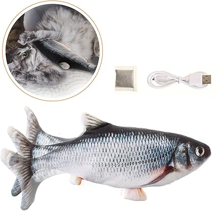 Charminer Jouet Pour Chat Jouet Poisson Jouet Poisson Electronique Simulation En Mouvement Usb Rechargeable Avec Cataire Amazon Fr Animalerie