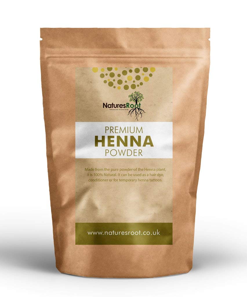 Natures Root 100% Natural Henna Powder (Lawsonia Inermis) – Naturally Grown Hair Dye – Perfect for Body Art