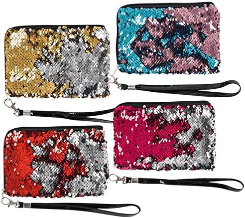 Off the Wall ToysMermaid Sequin Flip Wristlet Purse Party Favors (4 pack)