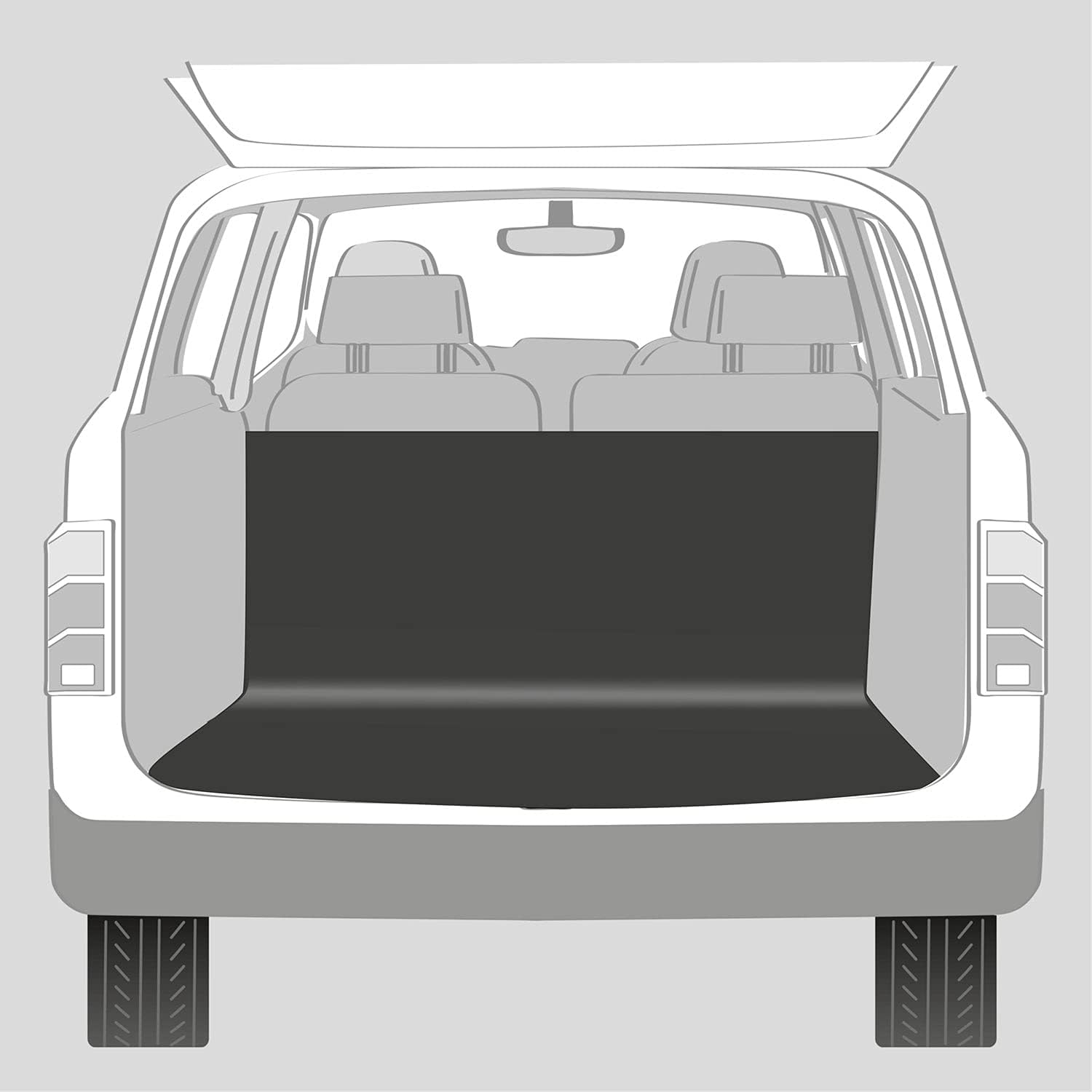 Trixie Car Boot Cover, 1.20 ラ 1.50 m, Black