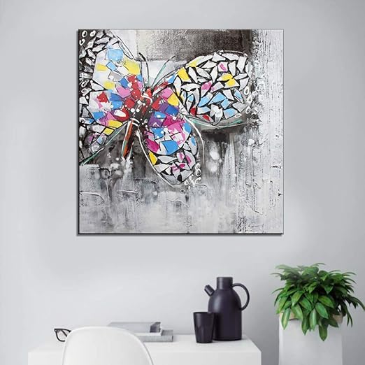 Pintura Al Oleo Pintada A Mano Gris Elefante Animales Obras De