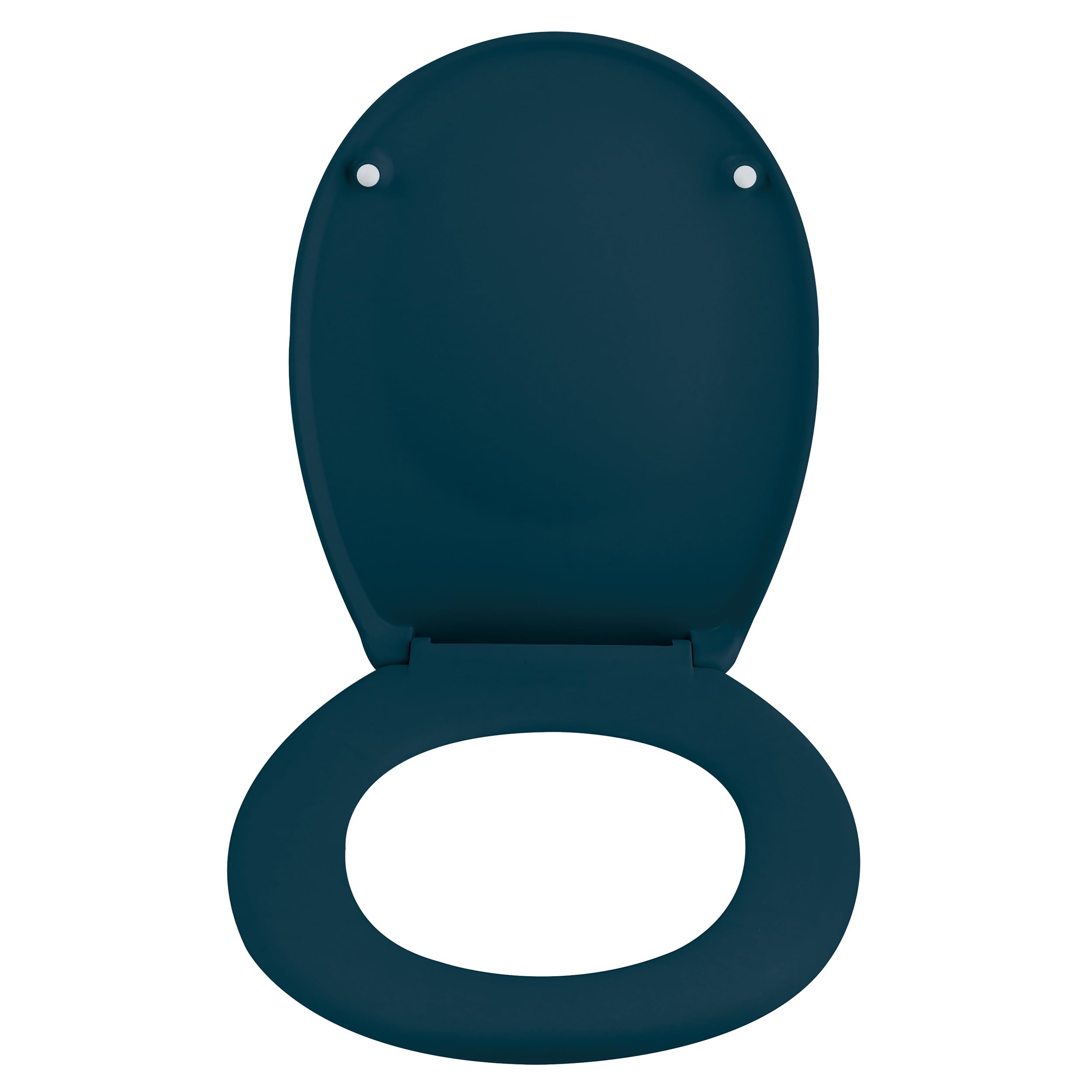 Spirella Premium Oval Toilet Lid with Matte Finish and Soft Close Mechanism Antibacterial Toilet Seat Made of Duroplast and Rustproof Stainless Steel Petrol