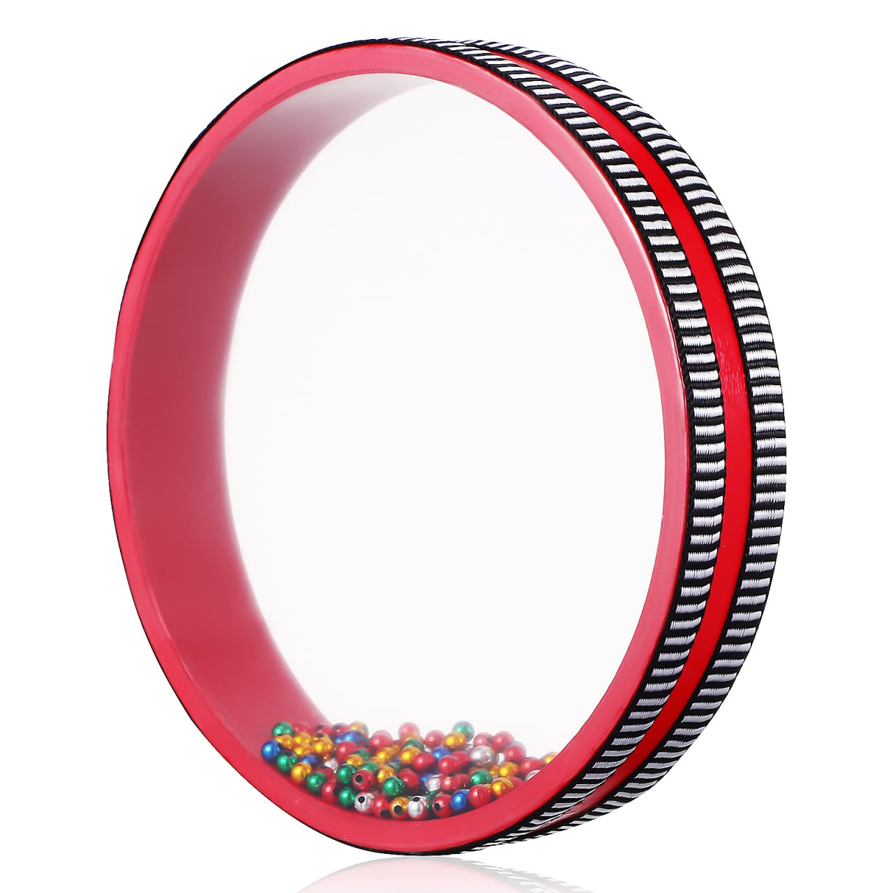 Vaguelly 8 Inch Ocean Drum Portable Wave Bead Percussion Instrument for Music Education Relaxation Family School Use