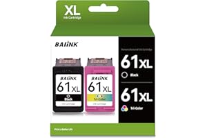 BAIINK Remanufactured Ink Cartridge Replacement for HP Ink 61 61XL HP61XL HP 61 Ink Cartridge Combo Pack for 4500 5530 5535 5