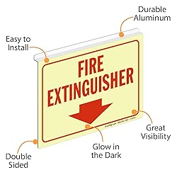 SmartSign "Fire Extinguisher" Two-Sided Drop