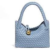 Waiyqju Mini Woven Women's Handbag Lightweight Luxury Vegan Leather Handle Fashion Business Daily Crossbody Bag