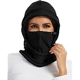 WOWENY Ski Mask Fleece Balaclava Windproof Face Mask Winter Warm Neck Gaiter Cold Weather Thermal Hood for Women Men