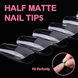 Diboniur Medium Square Nail Tips 550Pcs Full Cover 11 Sizes Soft Gel view 4