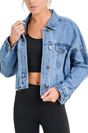 cropped denim jacket amazon