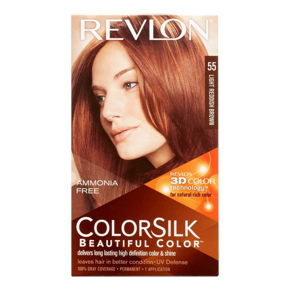 Colorsilk Permanent Haircolor - Light Reddish Brown (55/5RB) (Quantity of 5) by Revlon