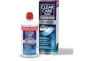 CLEAR CARE® Plus With HydraGlyde Contact Lens Solution, Cleaning & Disinfecting Solution With Hydrogen Peroxide, 360 mL