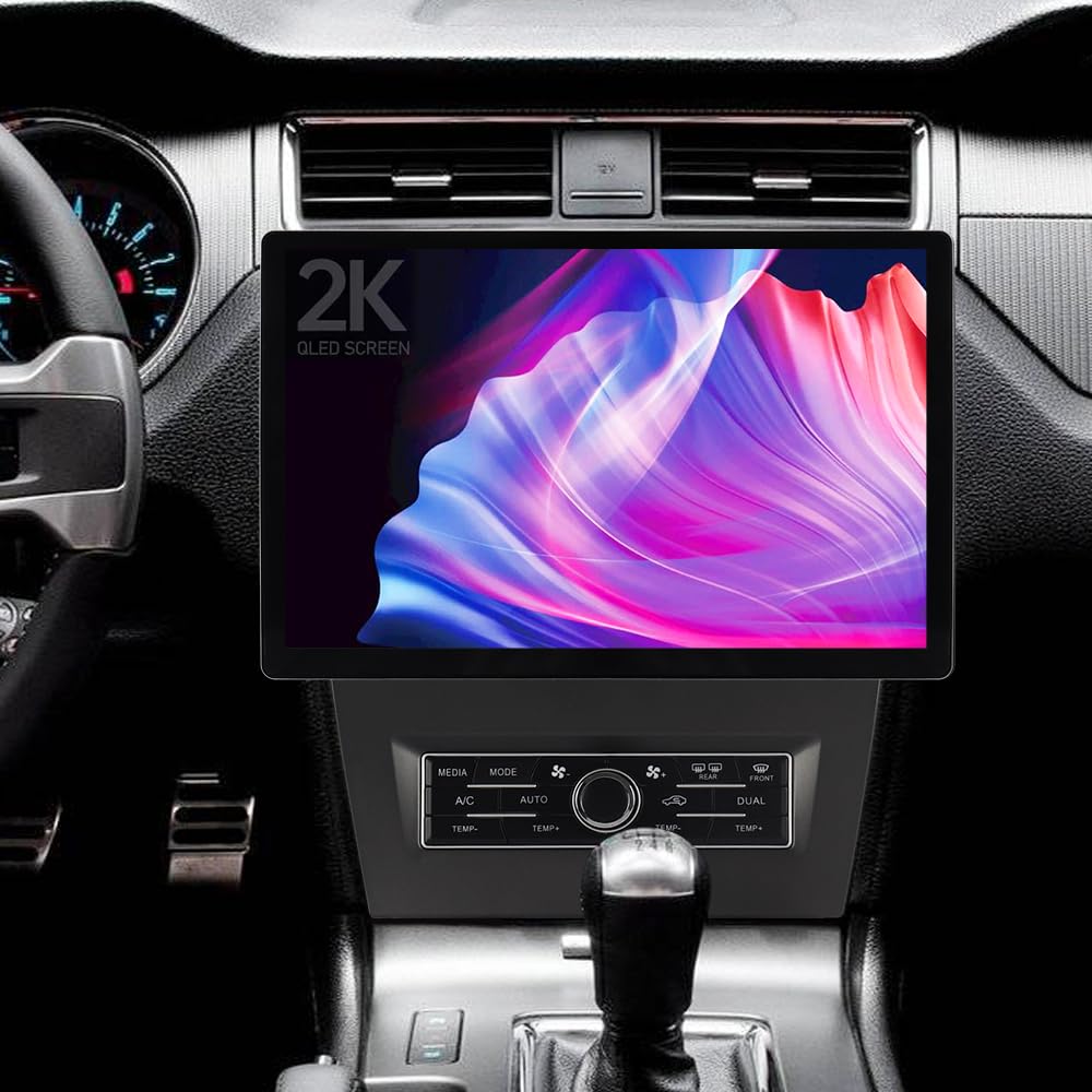 Photo 1 of **MISSING SOME ACCESSORIES ** FOR PARTS ONLY **
** ASURE 13.1" Car Stereo Radio for Ford Mustang 2010-2014 – Android 15, 8-Core, 4+64GB GPS Navigation, Wireless CarPlay Android Auto, 2K QLED 1980x1200 HD Touchscreen, with Backup Camera