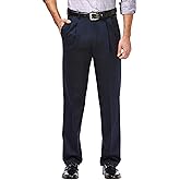 Haggar Men's Premium No Iron Khaki Classic Fit Pleat Front Pant (Regular and Big & Tall Sizes)