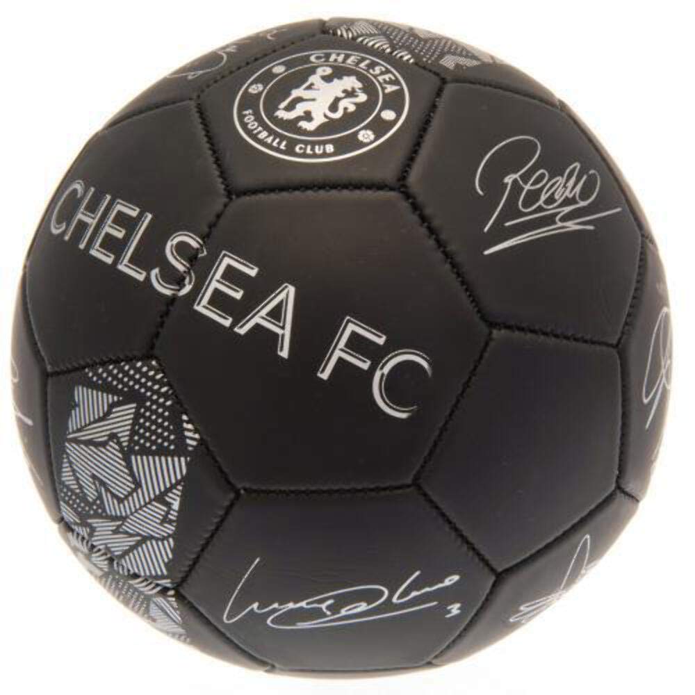 Club Licensed Chelsea Signature Ball - Black/Silver (Size 5)