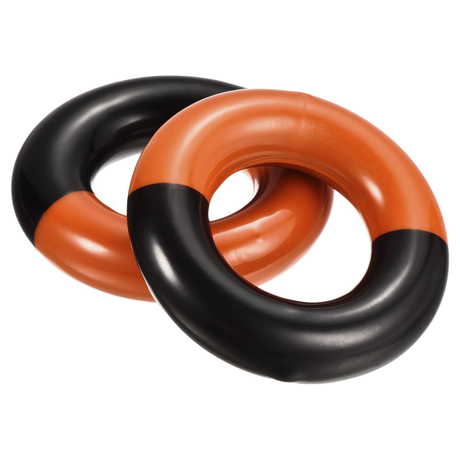 PATIKIL Golf Club Swing Weight Ring, 2 Pack Training Swing Practice Aid Warm Up Donut for Golf Trainer Beginner, Orange Black