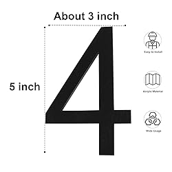 Apartment Numbers for Door, Self Adhesive 5 Inch