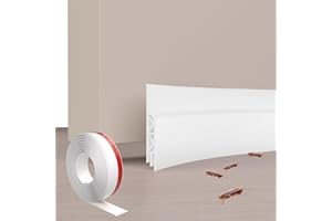 KAYLEINSTER 39" Door Draft Stopper for Bottom of Door,Door Sweep for Exterior & Interior Doors,Under Door Draft Blocker Noise Cold Air,Strong Adhesive Weather Stripping Door Seal Strip for Door Insulation,White