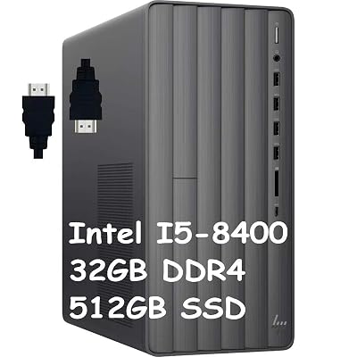 2021 HP Envy High Performance Premium Desktop Computer I 8th Gen Intel Hexa-Core I5-8400 I 32GB DDR4 512GB SSD I WiFi Bluetooth Type-C DVD-RW Keyboard