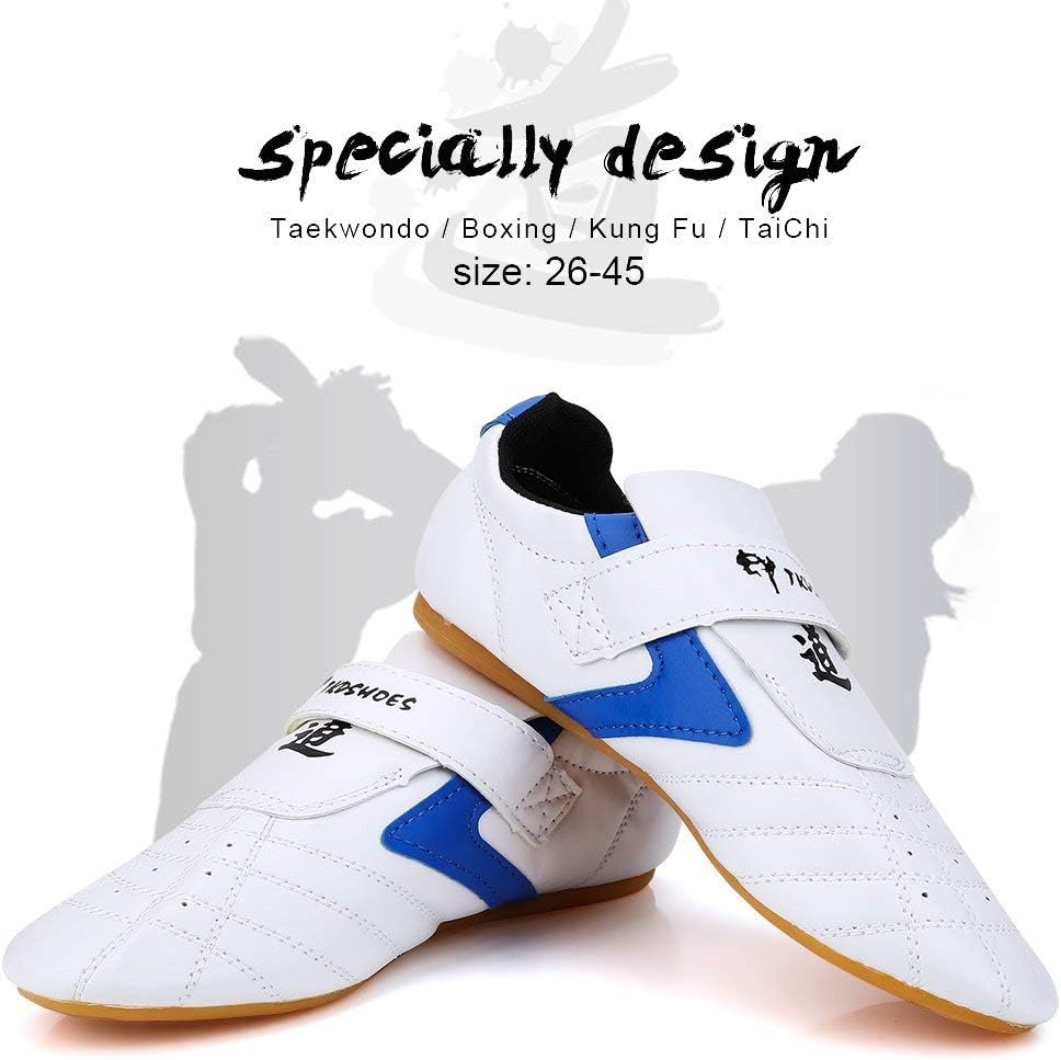Vbestlife Taekwondo Shoes Men Women Kids Martial Art Shoes Karate Kung Fu Tai Chi Shoes Comfortable Lightweight Taekwondo Training Sports Shoes - Blue : Sports & Outdoors