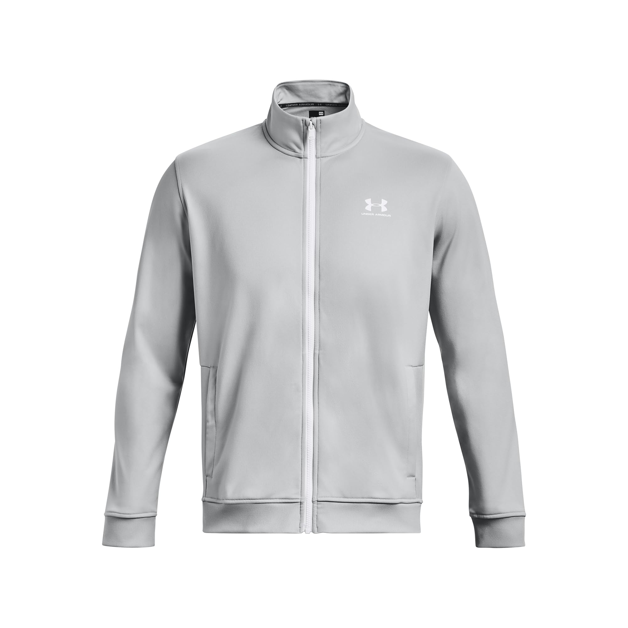 Under Armour Men's Sportstyle Tricot Jacket, (011) Mod Gray / / White, 3X-Large Image
