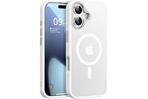 Newfuture Magnetic for iPhone 17 Case [Compatible with Magsafe] [Military Grade Drop Protection] Translucent Matte Anti-Scratch Shockproof Protective Phone Cover 6.3 Inch, Frosted White