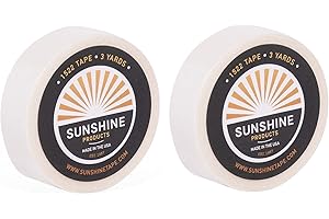 SUNSHINE TAPE 2 Pack - 1522 3M Wig Tape Roll (1/2" x 3 Yards), Premium Hair Replacement Adhesive, Doublesided Transparent Tape