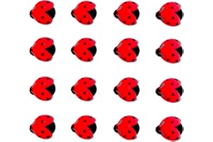 PhilaeEC 16 PCS Edible Ladybug Icing Cake Decoration Candy Sprinkle Cupcake Topper Ice Cream Cookies Frosting Decoration