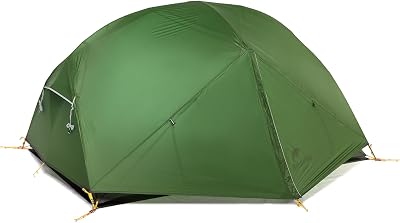 Mongar Tente de Camping Double Ultralégère en Silicone 210T pour 2 Personnes (210T Verde Foresta)
