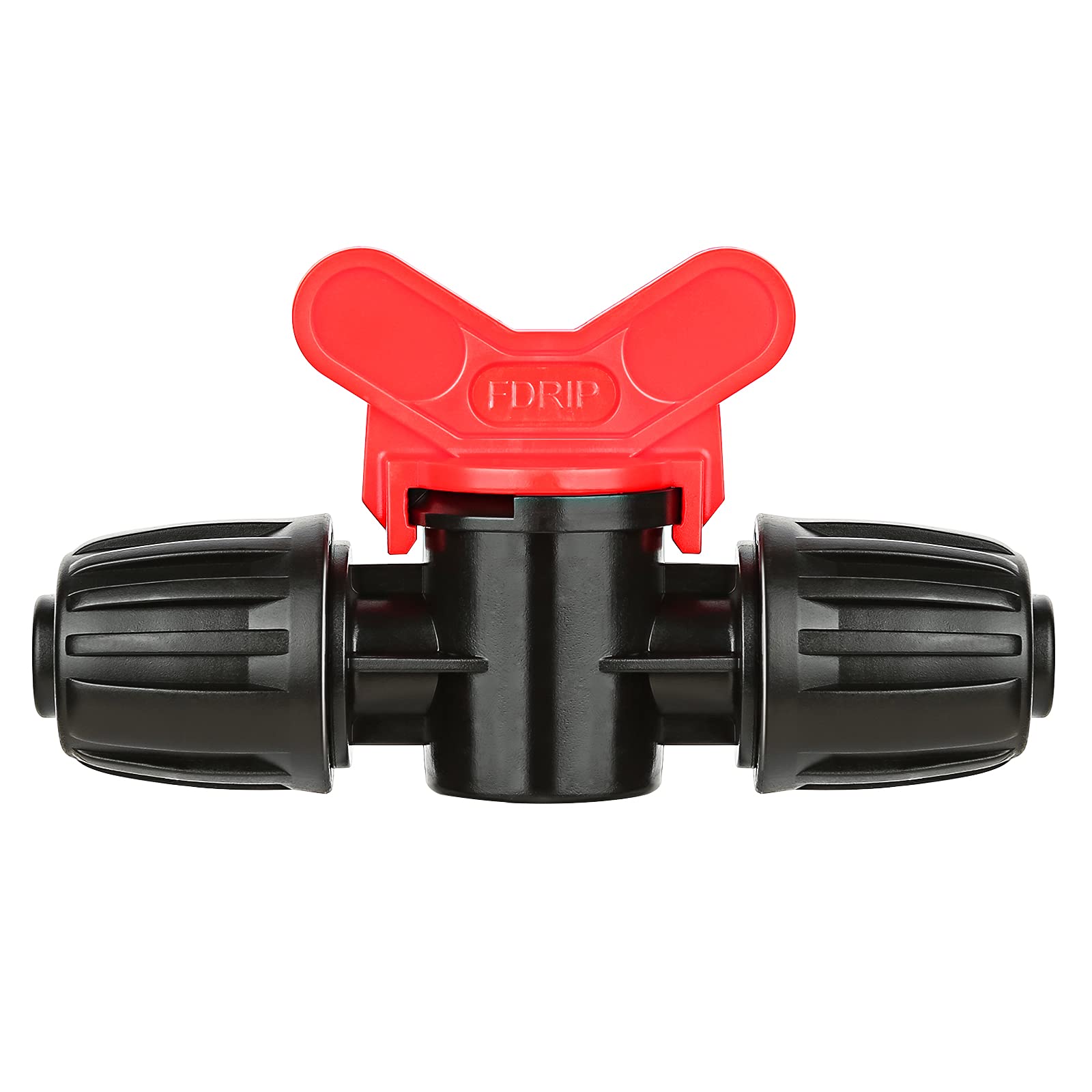 La Farah 10 Pcs Drip Irrigation Fittings, Lock Coupler with Switch Valve for 1/2 Inch Drip Tubing(1/2" ID x 0.65" OD), Barbed Straight Connector for Irrigation Pipe Hose โ image 1