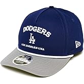 New Era LA Los Angeles Dodgers 9FORTY M-Crown Arch Snapback Cap, Adjustable Hat Blue Grey