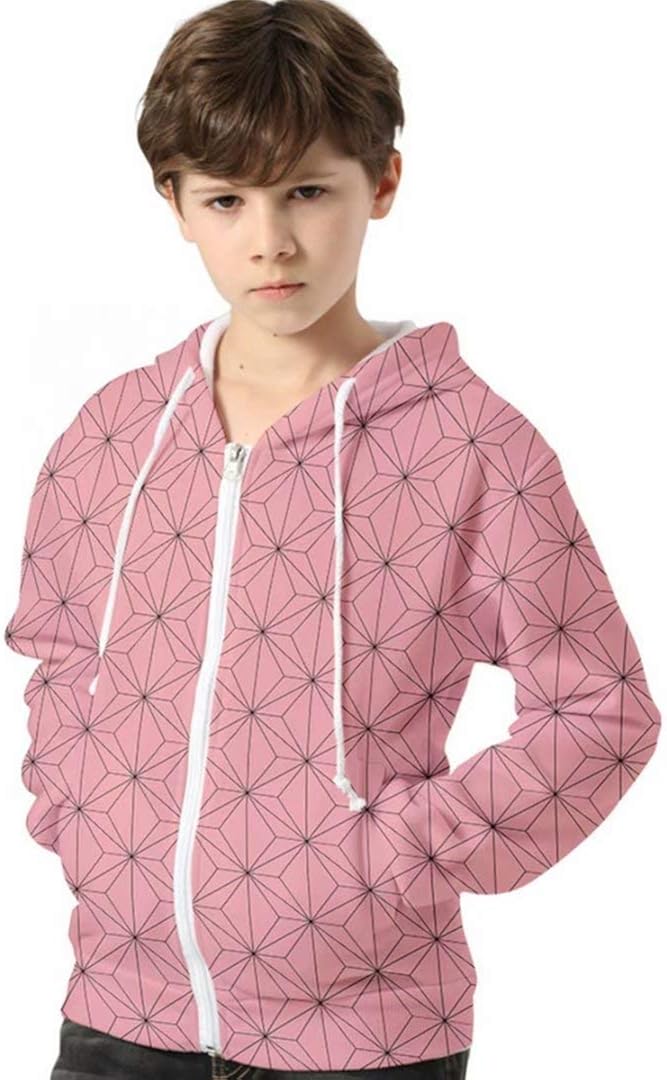 鬼滅の刃 子供用 3Dプリント パーカー コート子供服 キッズ 男の子 女の子 半袖 記念シャツ 長袖 きめつのやいばぱーかー 100-160cm