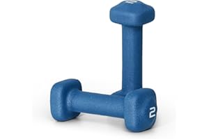 Tone Fitness Neoprene Dumbbell Weight Pairs with Anti-Roll Square Head | Multiple Options