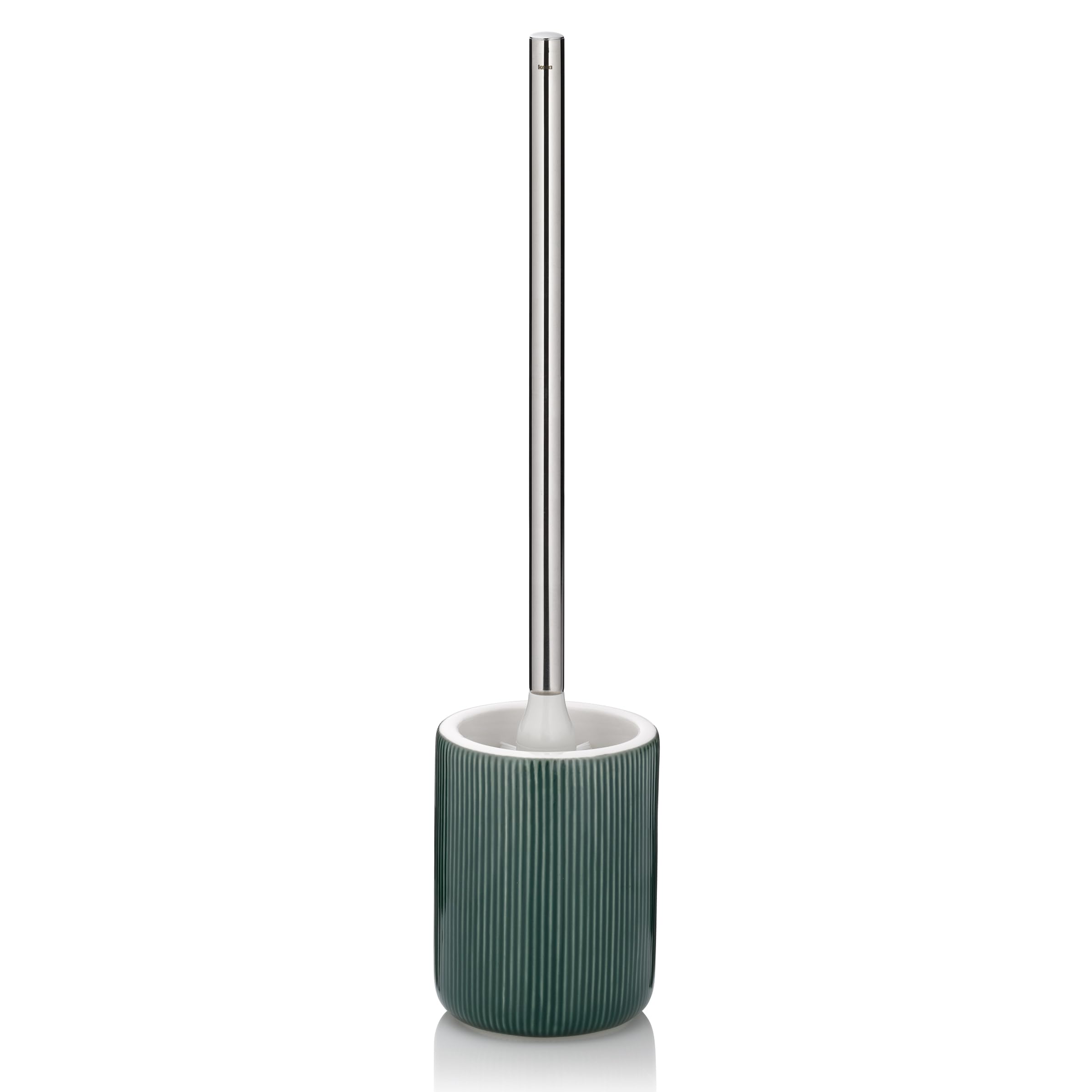 kela Ava 24418 Toilet Brush Set Diameter 10 cm Ceramic Alpine Green Stainless Steel Handle