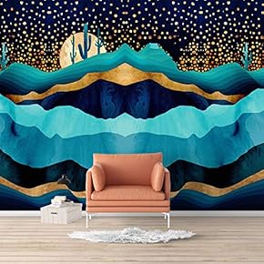 Wall Mural Nordic Style Nature Landscape Removable Wallpaper Wall Sticker for Bedroom Living Room - 66x96 inches