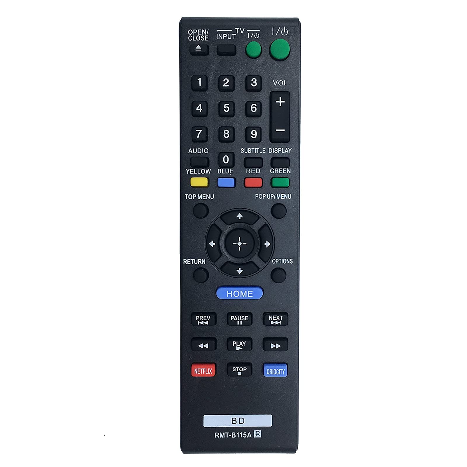 VINABTY RMT-B115A Replacement Remote Control fit for Sony Blu-ray DVD Player BDP Player BDP-BX2 BDP-BX57 BDP-S360 BDP-S470 BDP-S560 BDP-S570 BDP-S580 BDP-S760 BDP-S2100 BDP-S480 BDP-S280