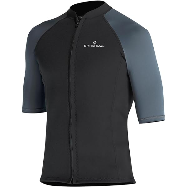 RVCA Men's Standard Front Zip Neoprene Wetsuit Jacket, Navy, S