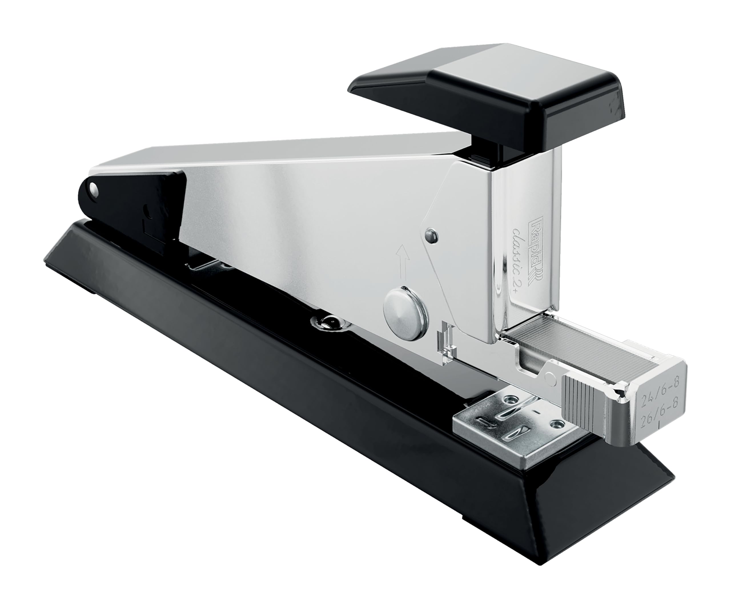 Rapid Classic K2+ Fullstrip Stapler – Compatible with 24–26/6 & 24–26/8+ staples, Adjustable Anvil & Front-Loading Mechanism, ClimatePartner Certified – Office, Home, School (Black Magic)