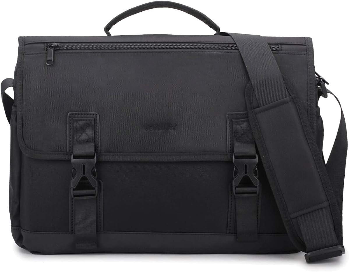 Messenger Bag For Men,14in Laptop Briefcase Satchel Water Resistant Lightweight Shoulder Bag