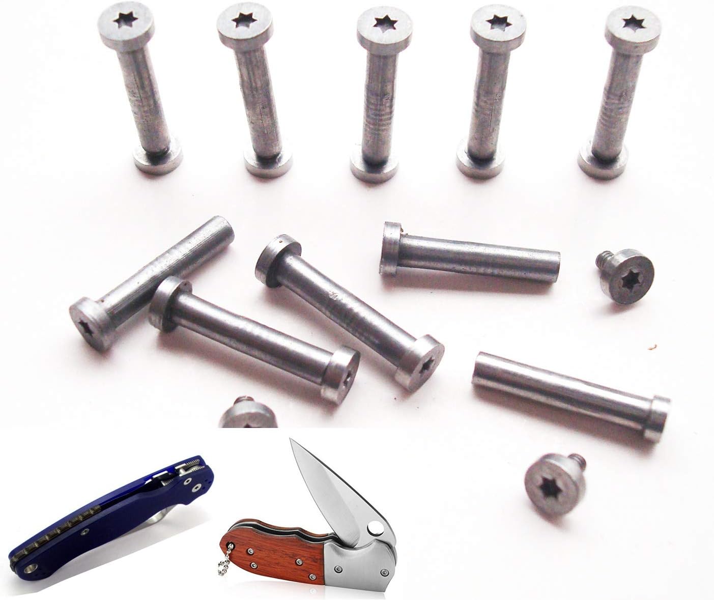 Stainless Steel Folding Pocket Knife Pin Blots Screws, Hunting Knives