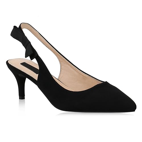 Stiefelparadies Damen Spitze Pumps Übergrößen Flandell