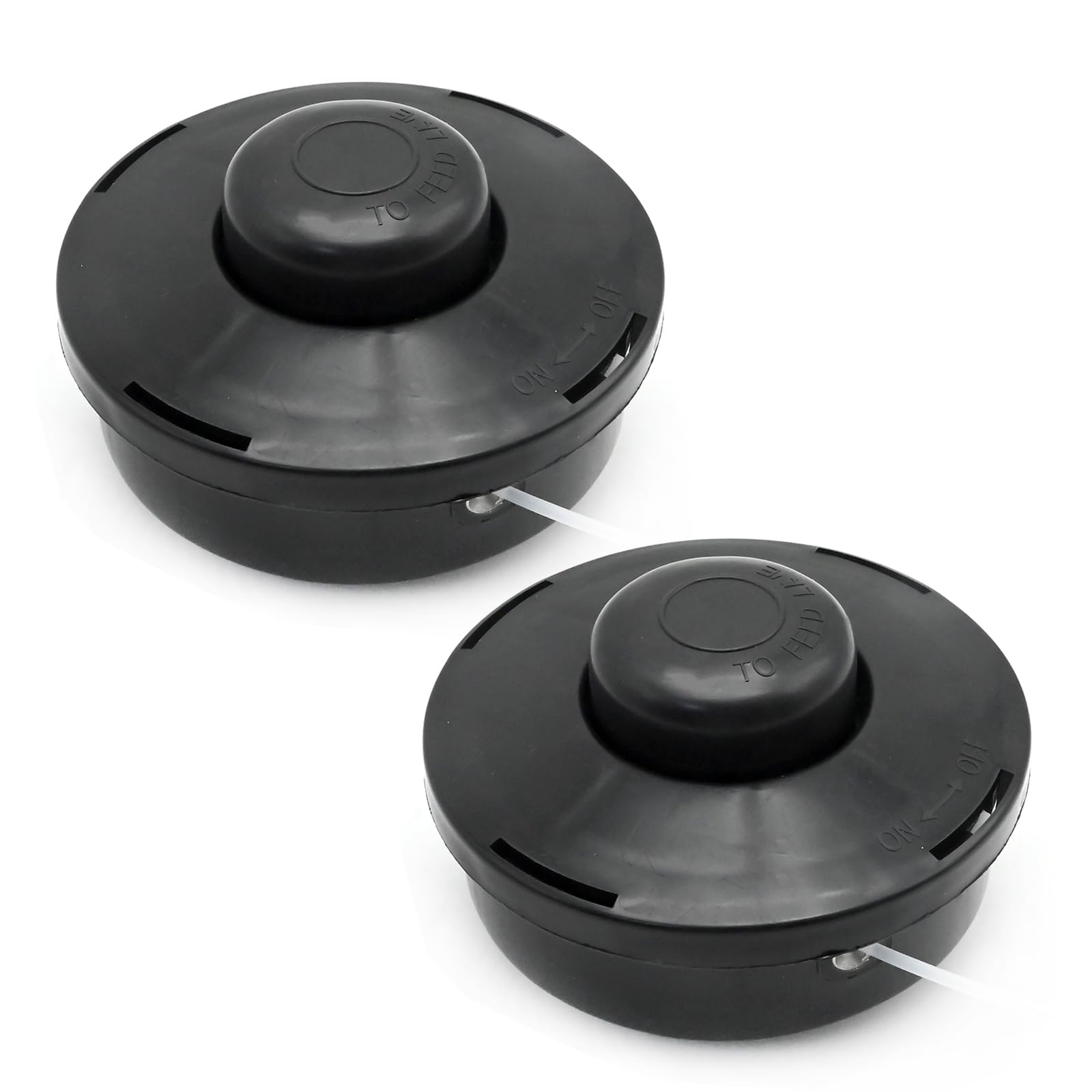 JUUDDENPARTS 2Pcs M10 X 1.25 LHF Strimmer Heads, Strimmer Spool Head, Dual 2 Line Bump Feed Spool Head for Garden Agricultural