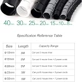 Hggzeg 5M Spiral Wrap Cable Tube 10mm Black - Flexible Cord Protector Wire view 2