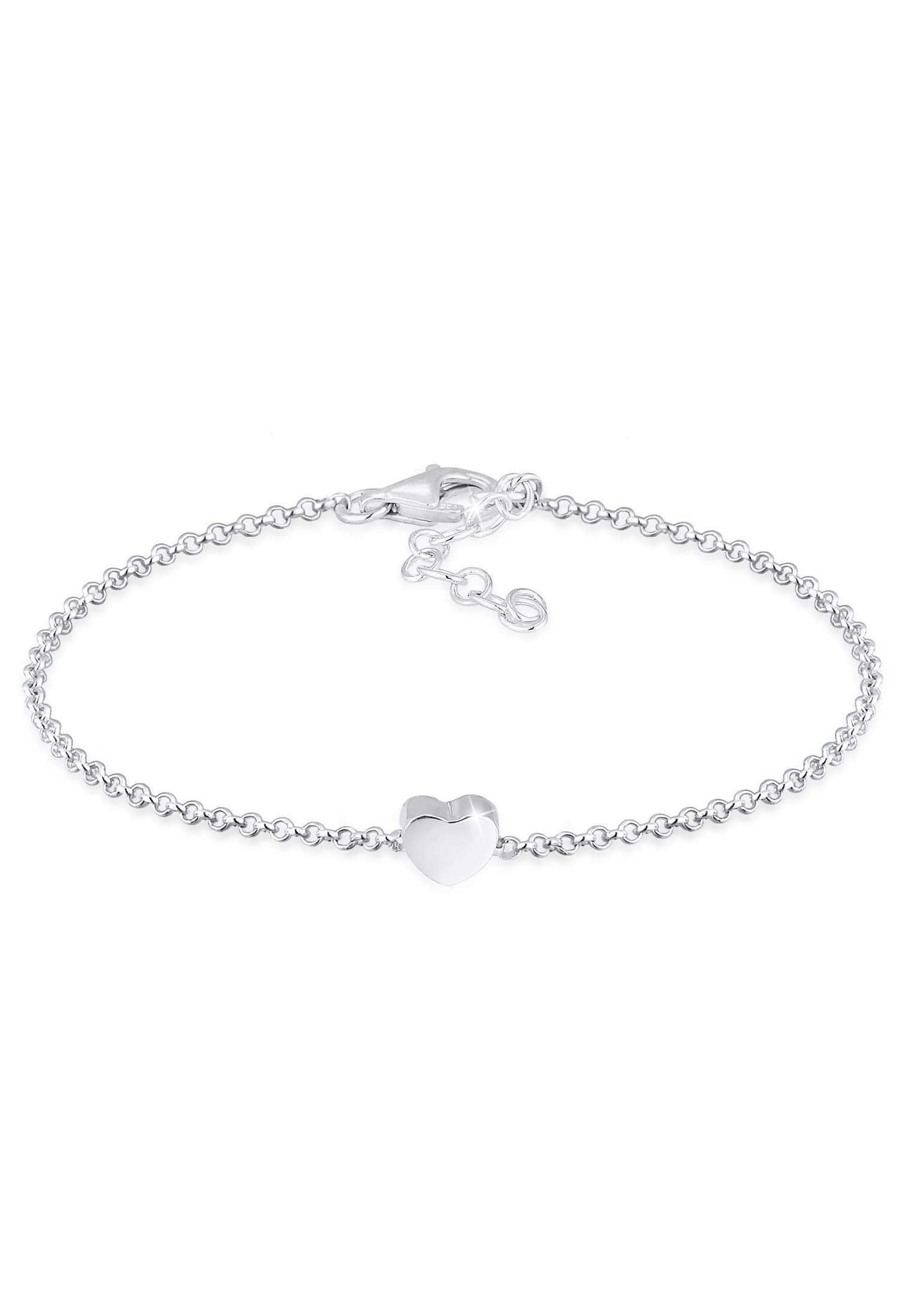 Elli Bracelet Women with Heart Pendant Basic in 925 Sterling Silver