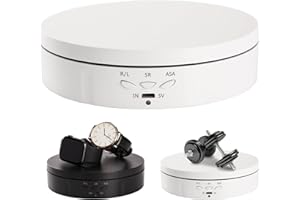 BOSGLADEK 22 lbs Motorized Rotating Display Stand for Jewelry, 360 Degree , Automatic Mute Rotating Display Stand, Electronic Rotating Display Stand with USB Charging Port for Display, Photography Products