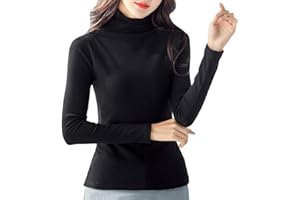 Turtleneck Thermal Underwear for Women Fleece Long Sleeve Shirts Fall Winter Warm Soft Base Layer Tops