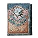 Texas West Men's Concho Cross Trifold Wallet in Ostrich Brown and Black (Brown)